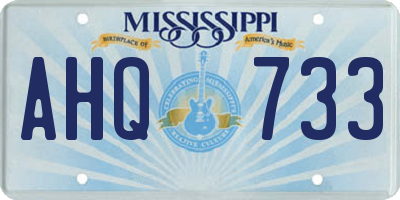 MS license plate AHQ733