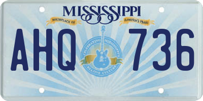 MS license plate AHQ736