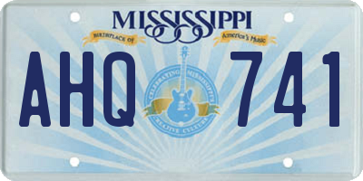 MS license plate AHQ741