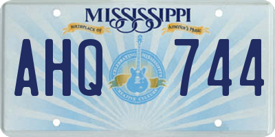 MS license plate AHQ744