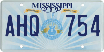 MS license plate AHQ754