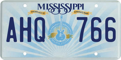 MS license plate AHQ766