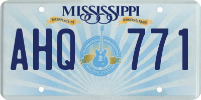 MS license plate AHQ771