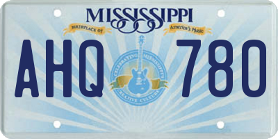 MS license plate AHQ780