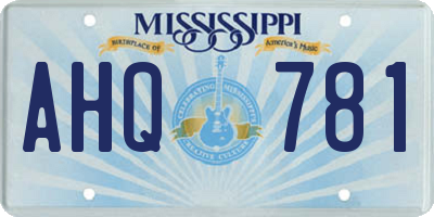 MS license plate AHQ781