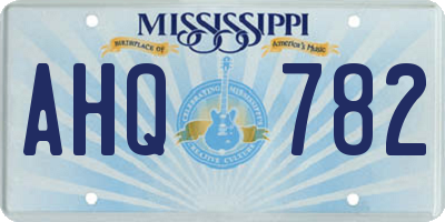 MS license plate AHQ782