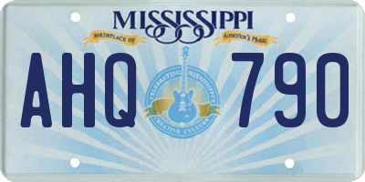 MS license plate AHQ790