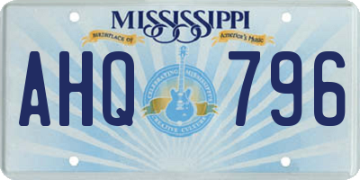 MS license plate AHQ796