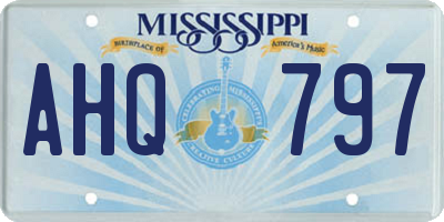 MS license plate AHQ797