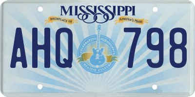 MS license plate AHQ798