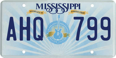 MS license plate AHQ799