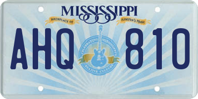 MS license plate AHQ810