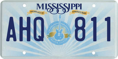 MS license plate AHQ811