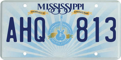 MS license plate AHQ813