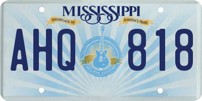 MS license plate AHQ818