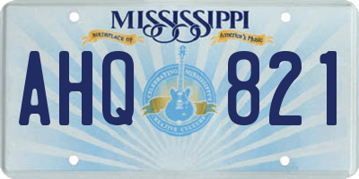 MS license plate AHQ821