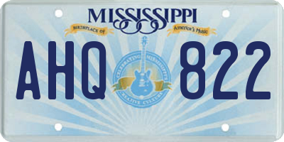 MS license plate AHQ822