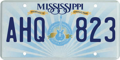 MS license plate AHQ823