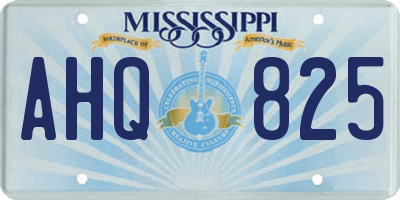 MS license plate AHQ825