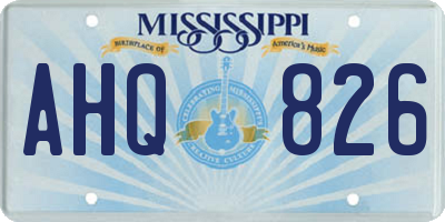 MS license plate AHQ826