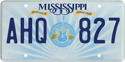 MS license plate AHQ827