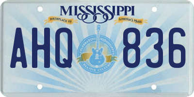 MS license plate AHQ836
