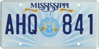 MS license plate AHQ841