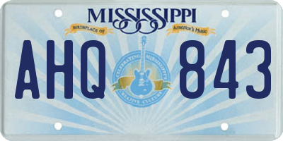 MS license plate AHQ843