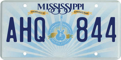 MS license plate AHQ844
