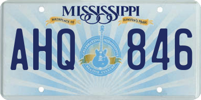 MS license plate AHQ846