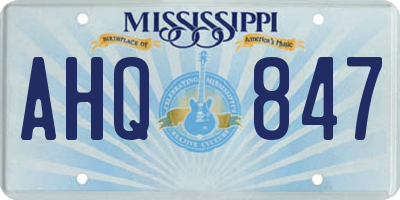 MS license plate AHQ847
