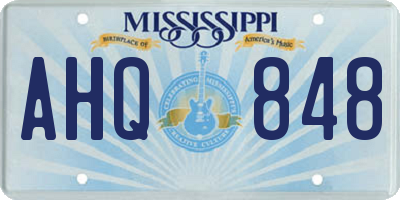 MS license plate AHQ848