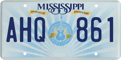 MS license plate AHQ861