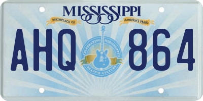 MS license plate AHQ864