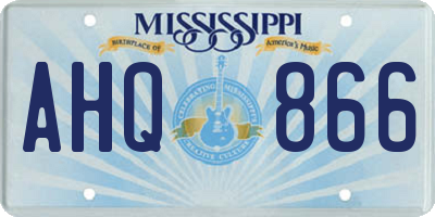 MS license plate AHQ866