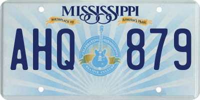 MS license plate AHQ879