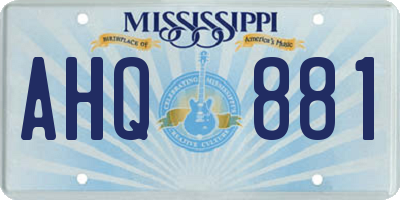 MS license plate AHQ881