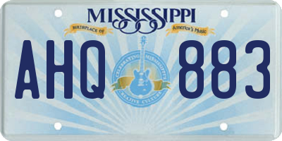 MS license plate AHQ883