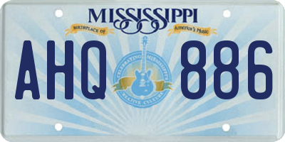 MS license plate AHQ886