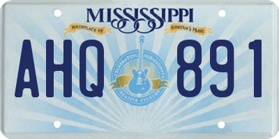 MS license plate AHQ891