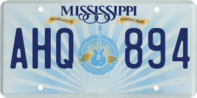 MS license plate AHQ894