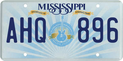 MS license plate AHQ896