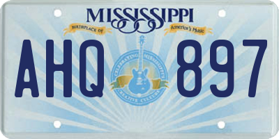 MS license plate AHQ897