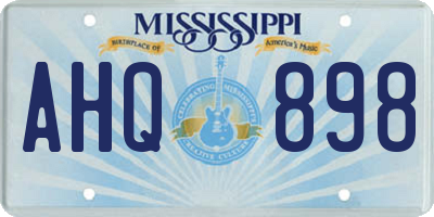 MS license plate AHQ898