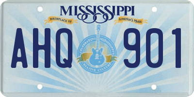 MS license plate AHQ901