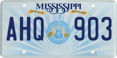 MS license plate AHQ903