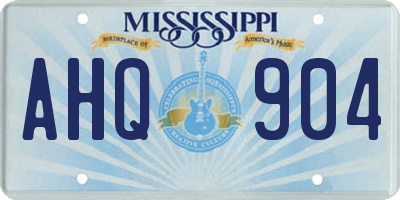 MS license plate AHQ904