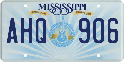 MS license plate AHQ906