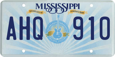 MS license plate AHQ910