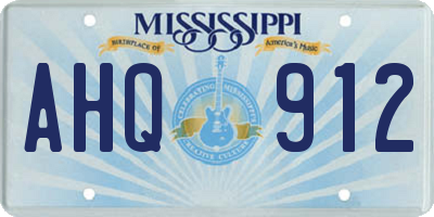 MS license plate AHQ912